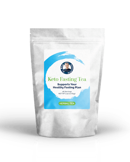 A packet of Keto fasting nonsweetened tea